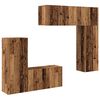 vidaXL TV-wandmeubel Wandgemonteerd 5 pcs Oud Hout Bewerkt hout