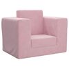 vidaXL Kinderslaapbank zacht pluche roze
