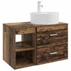 vidaXL Badkamermeubelset 2 st Oud hout Bewerkt hout