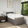 vidaXL Boxspring met matras stof taupe 90x190 cm