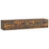 vidaXL TV-kast met lade Gerookt eiken 147 x 34,5 x 27 cm Bewerkt hout