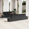 vidaXL Tuin Sofa Set met opslag 9 pcs Zwart Poly riet