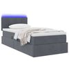 vidaXL Opbergbed met LED met matras Donkergrijs 90 x 190 cm Fluweel