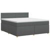 vidaXL Boxspringbed met matras Donkergrijs 160 x 200 cm Stof