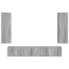 vidaXL Tv-meubelset Wandgemonteerd 3 pcs Grijs Sonoma Bewerkt hout