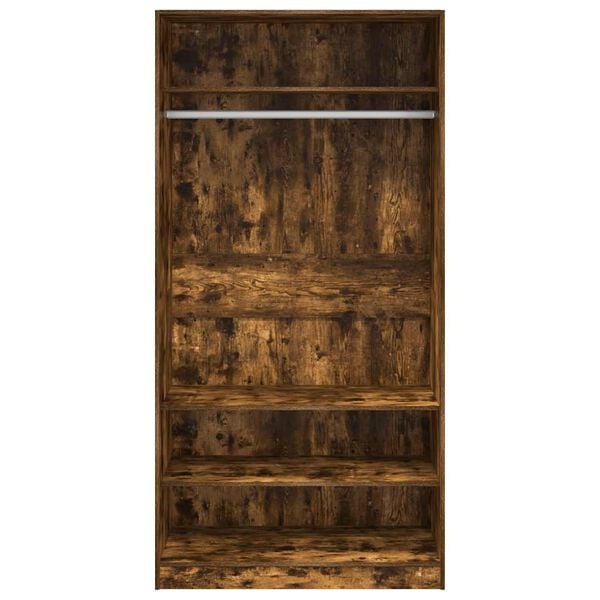 vidaXL Kledingkast 100x50x200 cm bewerkt hout gerookt eikenkleurig