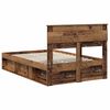 vidaXL Bedframe met hoofdeinde Oudhout 120 x 200 cm Massief grenenhout