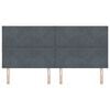 vidaXL LED Hoofdbord Donkergrijs 200 cm Nep Leer