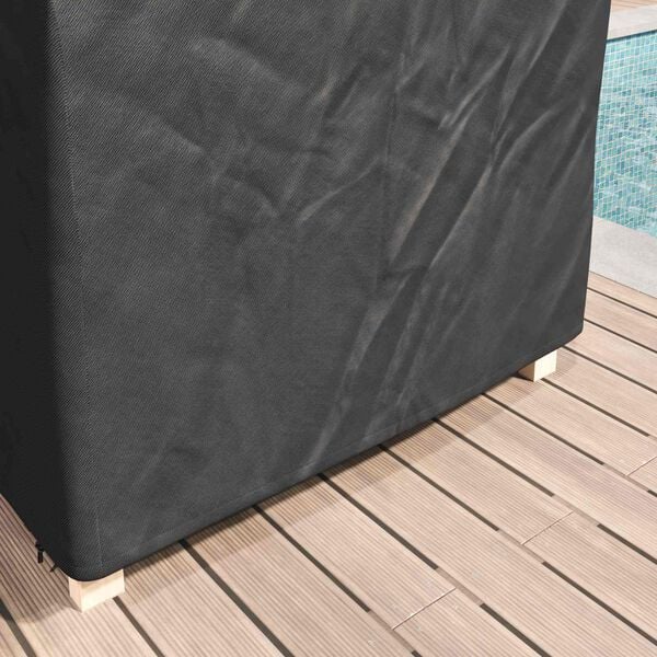 vidaXL Lounger Hoes Effen Zwart 74 x 210 x 40 cm Stof
