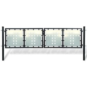 vidaXL Zwarte enkele deur schuttingpoort 300x75 cm