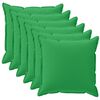 vidaXL Kussensloop 6 st HOUTEN Groen 35 x 35 cm Polyester