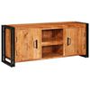 vidaXL TV-kast met plank Bruin 120 x 33 x 50 cm Massief acaciahout