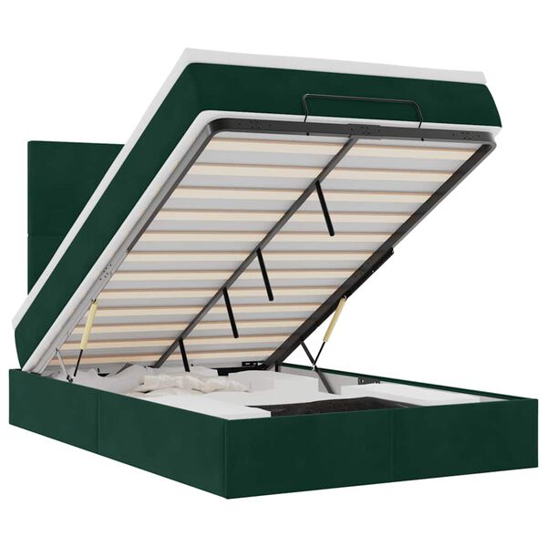 vidaXL Ottoman bed met matrassen en LED's 120x190cm fluweel