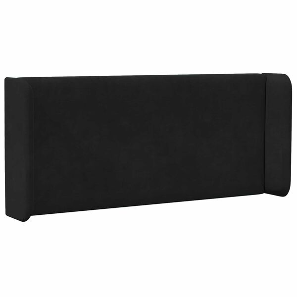 vidaXL Hoofdbord oor Zwart 40,5 x 40,5 x 4 cm Fluweel