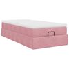 vidaXL Ottoman bed met matras 80x200cm fluweel roze