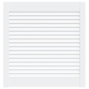 vidaXL Kastdeur met lamellen 61,5x59,4 cm massief grenenhout wit