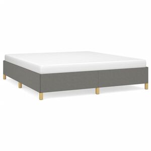 vidaXL Bedframe zonder matras stof donkergrijs 180x200 cm