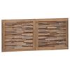 vidaXL Hoofdbord Wandgemonteerd Naturel 120 cm Massief Teakhout