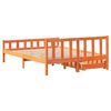 vidaXL Bedframe zonder matras massief grenenhout wasbruin 150x200 cm
