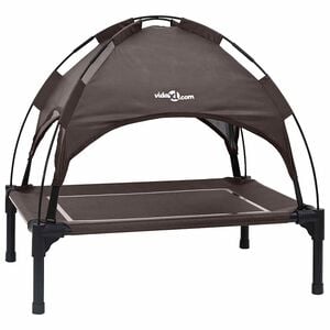 vidaXL Hondenbed 63 x 49,5 x 60 cm Staal Bruin