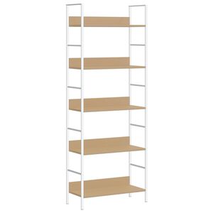 vidaXL Boekenkast 5 schappen 60x27,6x158,5 cm bewerkt hout eikenkleur