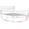 vidaXL Bedframe met hoofd- en voeteneinde metaal zwart 90x190 cm