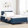 vidaXL Boxspring bed met matras met LED Blauw 120 x 190 cm Stof