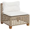 vidaXL 6-delige Loungeset met kussens poly rattan beige