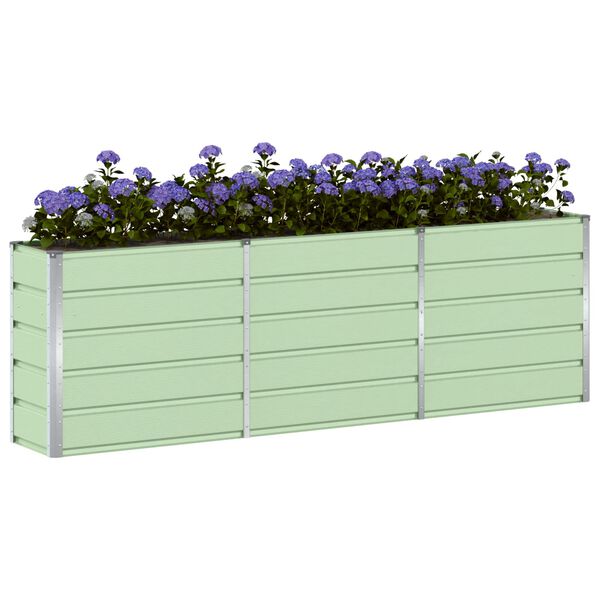 vidaXL Plantenbak Groen 160 x 40 x 75 cm Staal