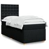 vidaXL Boxspring met matras stof zwart 80x200 cm