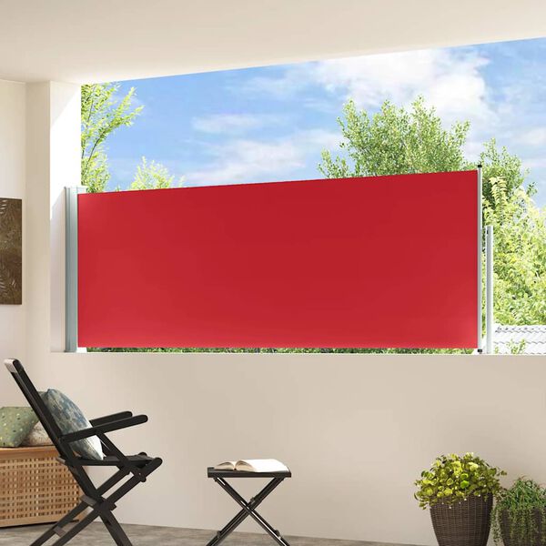 vidaXL Tuinscherm uittrekbaar 100x300 cm rood