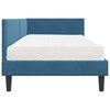 vidaXL Hoekbedframe met Matras Anders 2 pcs Blauw Fluweel