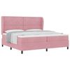 vidaXL Boxspringbed met matras Roze 200 x 200 cm Polyester