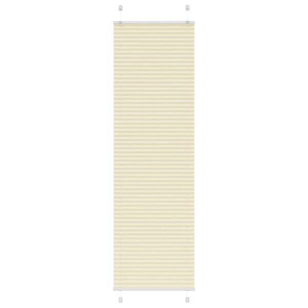 vidaXL Pliss&eacute; rolgordijn 65x200 cm stofbreedte 64,4 cm polyester cr&egrave;me