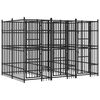 vidaXL Hondenkennel 7,37 m&sup2; staal