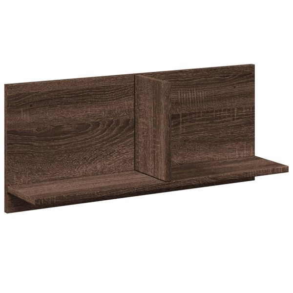 vidaXL Wandkast 70x16,5x30 cm bewerkt hout bruin eikenkleur
