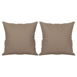vidaXL Sierkussens 2 st 40x40 cm microvezelstof taupe