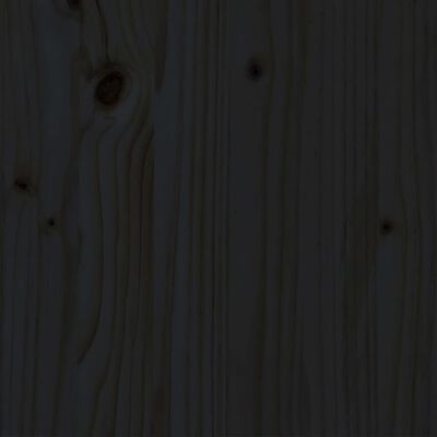 vidaXL Bedframe massief grenenhout zwart 140x200 cm