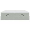 vidaXL Ottoman bed met matrassen 160x200cm fluweel lichtgrijs