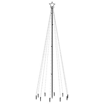 vidaXL Kerstboom met grondpin 310 LED's warmwit 300 cm