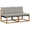 vidaXL 2 st Buiten Midden Sofa Massief Acaciahout Naturel
