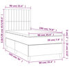 vidaXL Boxspring met matras en LED fluweel donkergrijs 90x190 cm