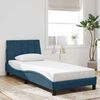 vidaXL Bedframe met LED zonder matras "Hanko" fluweel blauw 80x200 cm