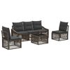 vidaXL Tuinbankenset 6 st Grijs poly rattan