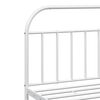 vidaXL Bedframe met hoofd- en voeteneinde metaal wit 193x203 cm