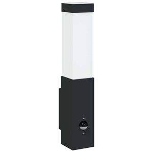 vidaXL Buiten Wandlamp Zwart 10.5 x 6 x 33 cm