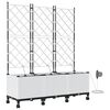 vidaXL Tuin Pot met Irrigatie en Wielen 3 st Wit 120 x 40 x 148 cm PP