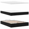 vidaXL Ottoman bed met matrassen en LED's 140x190cm fluweel zwart