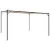 vidaXL Prieel 4x4 m 180 g/m&sup2; stof en staal beige