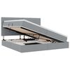 vidaXL Opbergbed met LED met matras Lichtgrijs 200 x 200 cm Polyester